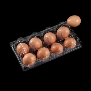 Cartones de huevos de plástico transparente HSQY de 8 unidades