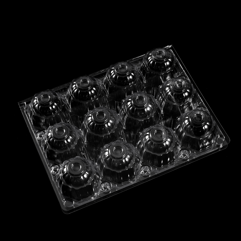 HSQY Cartones de huevos de plástico transparente de 12 unidades