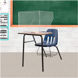 protector de mesa de acrílico PMMA para el aula (3)