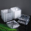 HSQY 4,92*4,92*1,38 pulgadas de contenedor de bayas de productos de cubierta transparente cuadrado desechable