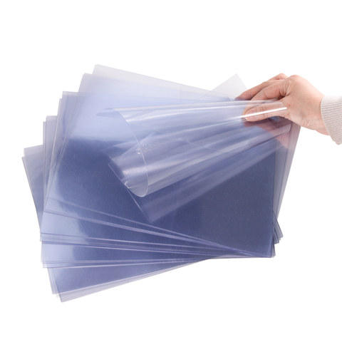 Hoja rígida de cloruro de polivinilo (PVC) de tamaño A4 transparente para cubierta de papelería
