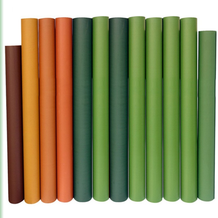 Material de lámina/película de PVC verde mate para alfombras de césped de césped artificial 