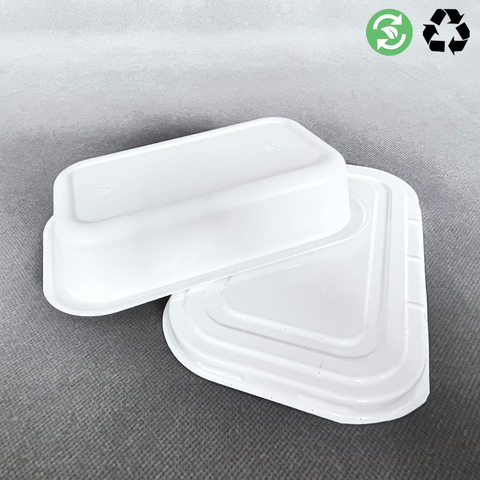 100% a prueba de fugas Reciclable Bandeja de comida de plástico Cpet en blanco y negro 