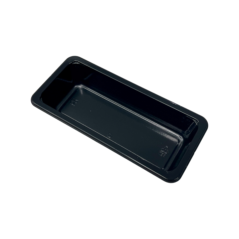 Modelo 030 - Bandeja CPET negra rectangular de 10 oz