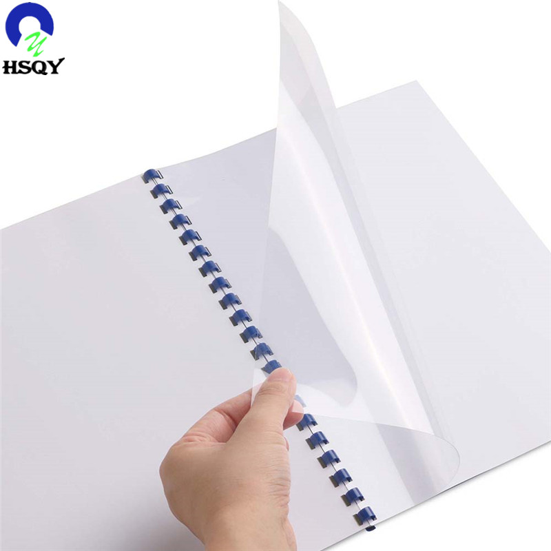 Hoja de plástico de PVC transparente de tamaño A4 para cubierta de encuadernación de papelería